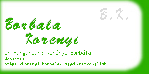 borbala korenyi business card